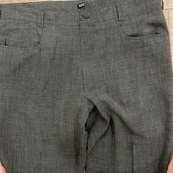 Gabriel 40R poly/wool/linen lightweight summer trousers in medium heathered grey - Picture 3 of 8